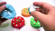 LEARN COLORS WITH PLAY DOH EGGS CAKE!!!!!- Kinder Peppa pig español Surprise eggs cake rainbow toys