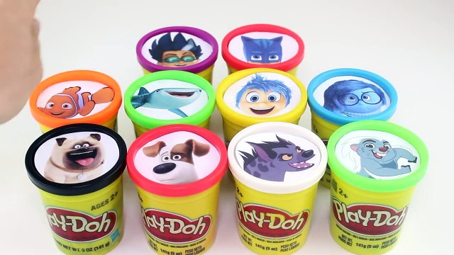 PJ Masks Game - Play Doh Surprise Cups Secret Life of Pets, The Lion Guards, Finding Dory & PJ Masks