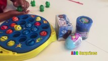Lets Go Fishing Ryan Learn Colors Counting Open Frozen Chocolate Egg Surprise Shopkins Toys Slime