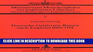 Best Seller Deutsche Gelehrten-Reisen nach England 1660-1714 (MÃ¼nsteraner Monographien zur
