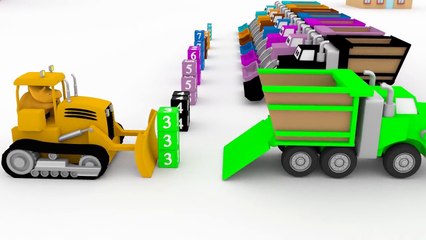 Learn Colors and Numbers with Dino and Ethan the Dump Truck | Educational cartoon for kids