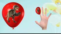 Colors Dinosaurs Balloons Finger Family | Colours Balloons Finger Family Nursery Rhymes Collection