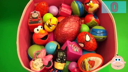 Opening Huge 101 Surprise Egg Opening Surprise Elmo Disney Pixar Cars Mickey Minnie Mouse Part 2