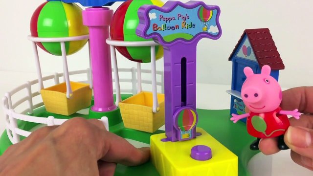 Peppa Pig ❤ Ice Cream Van Miss Rabbit Balloon Ride Thema Park Juguetes Peppa Tiovivo Helados