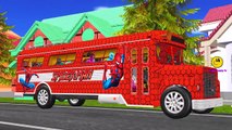 Dinosaur Colors Gorilla Finger Family | Spiderman Wheels On The Bus Monster Truck Nursery Rhymes