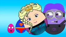 Queen Elsa Pink Spider Girl Superman Evil Minion | Teaching Sizes From Smallest To Biggest