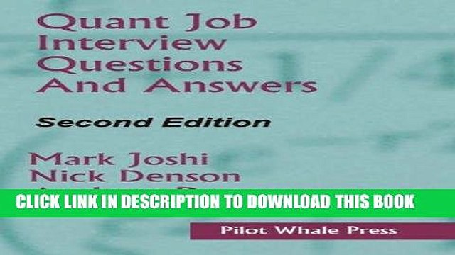 [PDF] Quant Job Interview Questions and Answers (Second Edition) Popular Colection