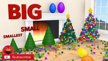 Learn Colors with Surprise Eggs - Tree Eggs Surprise Learn Sizes from Smallest to Biggest 3D
