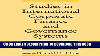 [FREE] Ebook Studies in International Corporate Finance and Governance Systems: A Comparison of
