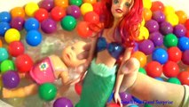 The Coloured Balls Show MAIA Baby Doll Swimming Princess Ariel the Little Mermaid Toys for Girls