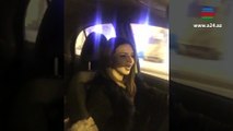 Azərbaycanlı qadın aparıcı avtomobili ilə şou göstərdi