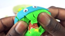 4 SURPRISE EGGS Play-Doh Teenage Mutant Ninja Turtles Kinder Surprise Eggs shopkins TMNT