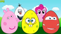 Surprise Eggs Finger Family Song Peppa Pig My Little Pony SpongeBob Disney Cars Frozen Eggs