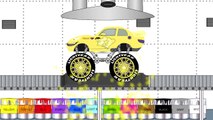 Coloring Hulk Monster Truck - Learn Colors With Monster Trucks For Kids