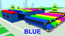 Fun Color Bus! Learn Colors for Children! 3D Surprise Eggs Spiderman Hulk Toys Videos For Kids