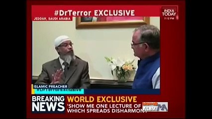Latest interview. Dr zakir naik slaping to dirty indian media