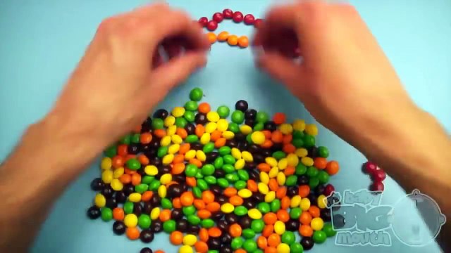 Learn Colours for Kids with Surprise Eggs Opening Candy Party and a Skittles Rainbow!