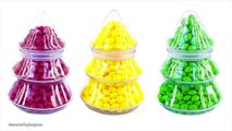 Christmas Trees Learn Colors Candy Skittles Toy Surprises Paw Patrol Yo Gabba Gabba Inside Out