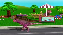 Dinosaurs Cartoons for Children Finger Family Rhymes | Hot Cross Buns Nursery Rhymes for Babies