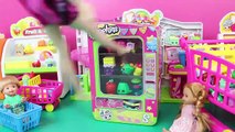 SHOPKINS VENDING MACHINE Frozen Kids Buy Shopkins Alex amp Felicia Shopping With Elsa amp