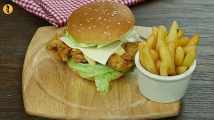 Crispy Chicken Burger Recipe Its Better Than A Zinger  -