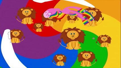 Wild Animals | Coloring and Music | Rainbow Horse | BabyFirst TV