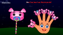 Pig Lollipop Cartoons Animation Singing Finger Family Nursery Rhymes for Preschool Childrens Song