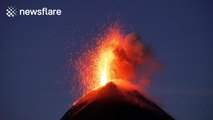 Volcan de Fuego erupts in beautiful timelase