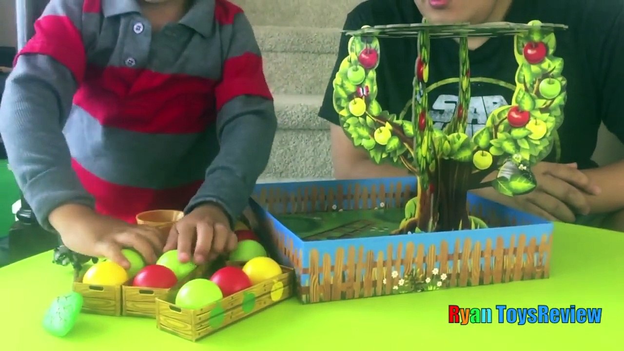 Family Fun Game Night for Kids Apple Pop games Egg Surprise Toys Ryan ToysReview