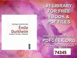 Émile Durkheim Soziologie - Ethnologie - Philosophie (Theorie und Gesellschaft)
