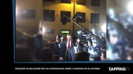 François Fillon blessé par des photographes juste après l’annonce de sa victoire (Vidéo)