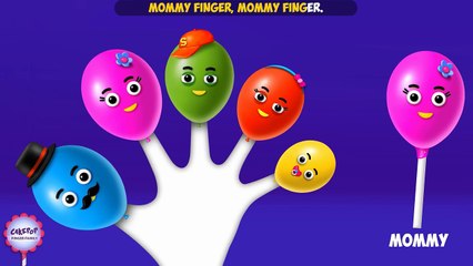 Balloon Finger Family Nursery Rhyme | Balloon Cake Pop Finger Family Songs