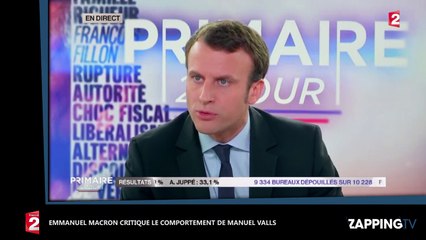 Emmanuel Macron tacle Manuel Valls : "C’est à lui de prendre ses responsabilités" (Vidéo)