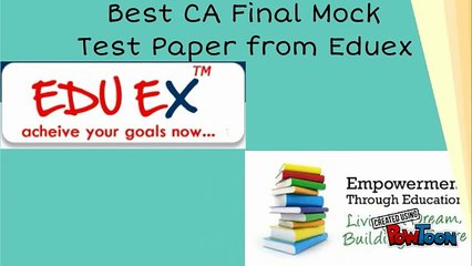 Download IPCC Mock Test Paper from Eduex