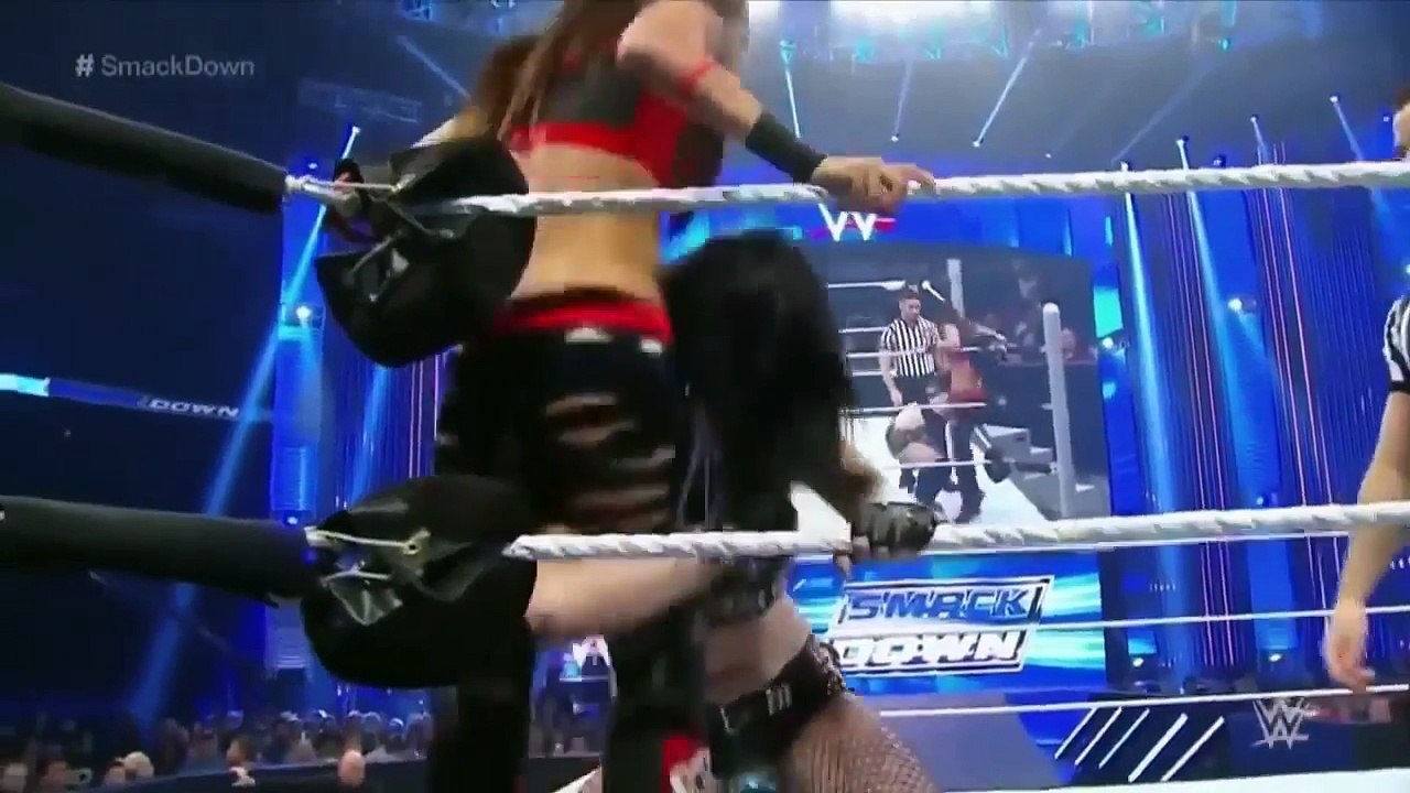 WWE Smackdown 06-18-15  Paige vs Brie Bella