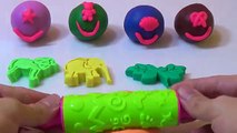 Play Doh Happy Laughing Smiley Face * Fun Creative with Glitter Play Dough and Animal Molds for Kids