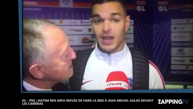 OL – PSG : Hatem Ben Arfa refuse de faire la bise à Jean-Michel Aulas devant les caméras