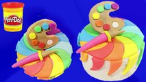 PLAY DOH COLORS RAINBOW! - CREATE paint tool along peppa pig toys for kids
