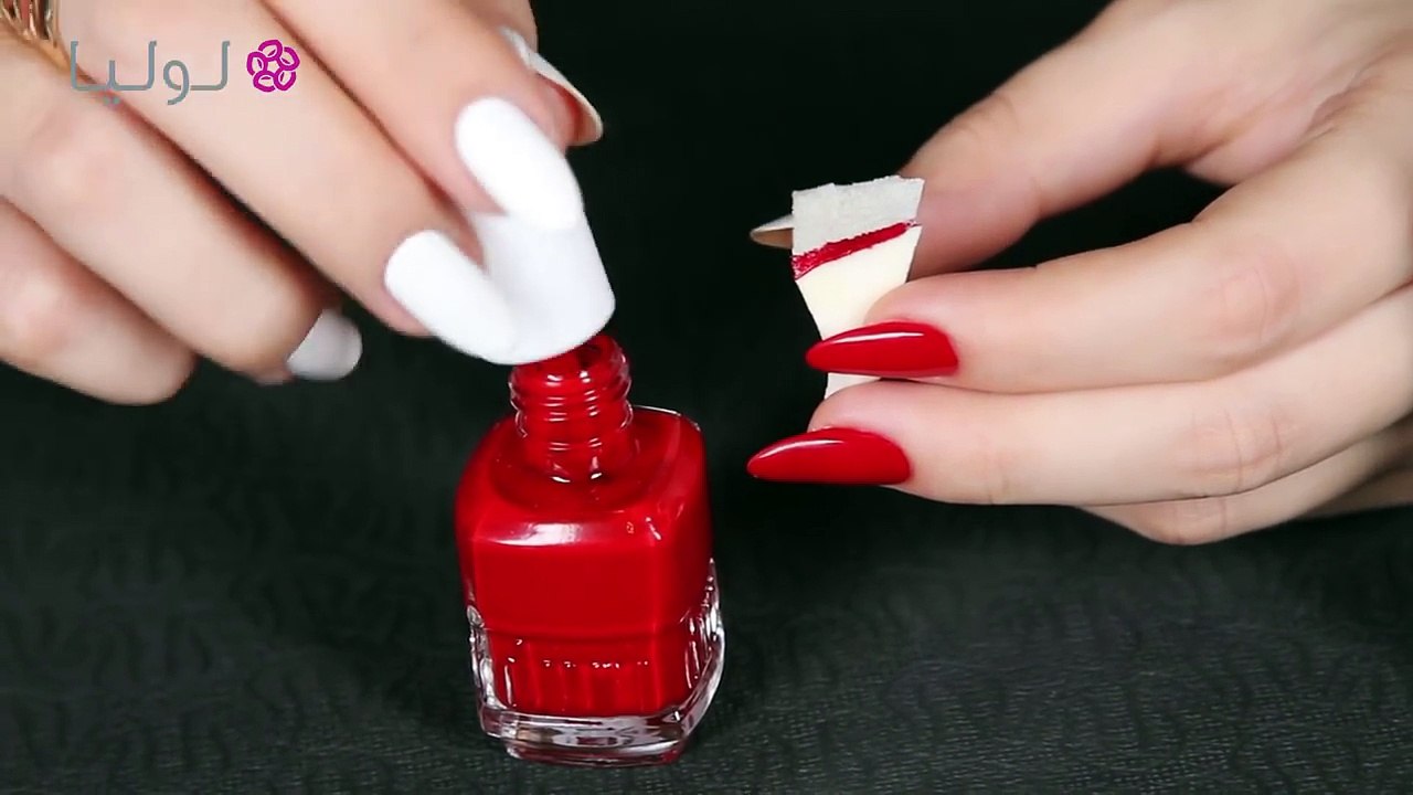 مناكير أومبري أحمر و أسود