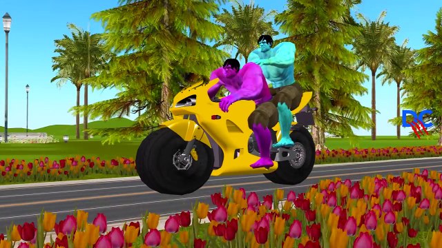 Colors Spiderman Sits On Animals Finger Family | Colors Hulk Finger Family Nursery Rhymes Collection