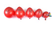 Finger Family Of 5 Face Spiderman Balloons - Learn Red Color Spiderman Balloons Finger Family Kids