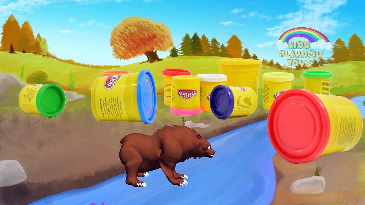 Giant T-Rex Dinosaur Play Doh Toys Collection | Gorilla Vs Dinosaur | Color Play Doh Animal Toys