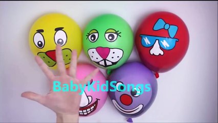 Learn Colors Balloons Compilation - 5 funny Water Balloon Finger Song Collection for Kids videos