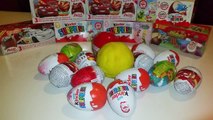15 Surprise Eggs! 6 Kinder Surprise,7 Disney Cars,2 Plop,1 Play Doh Kinder Surprise