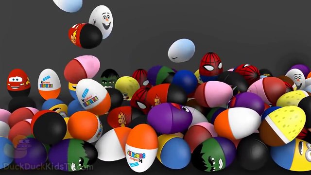 DuckDuckKidsTV || Learn Colors with Surprise Eggs Prank 3D for Kids Toddlers Color Balls Smiley Face