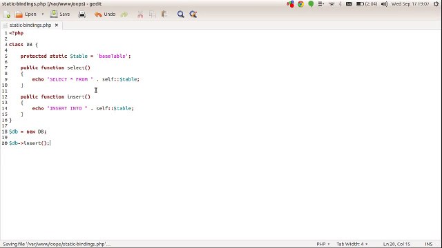 OOPS concepts in PHP in Hindi (Late Static Binding) part 7