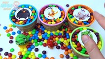 Ice Cream Cups Candy M&Ms Skittles Angry Birds Surprise Toys Learn Colors for Children