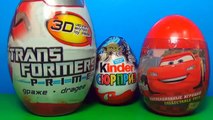 3 surprise eggs TRANSFORMERS surprise egg Kinder surprise STAR WARS Disney PIXAR Cars 킨더 서프라이즈