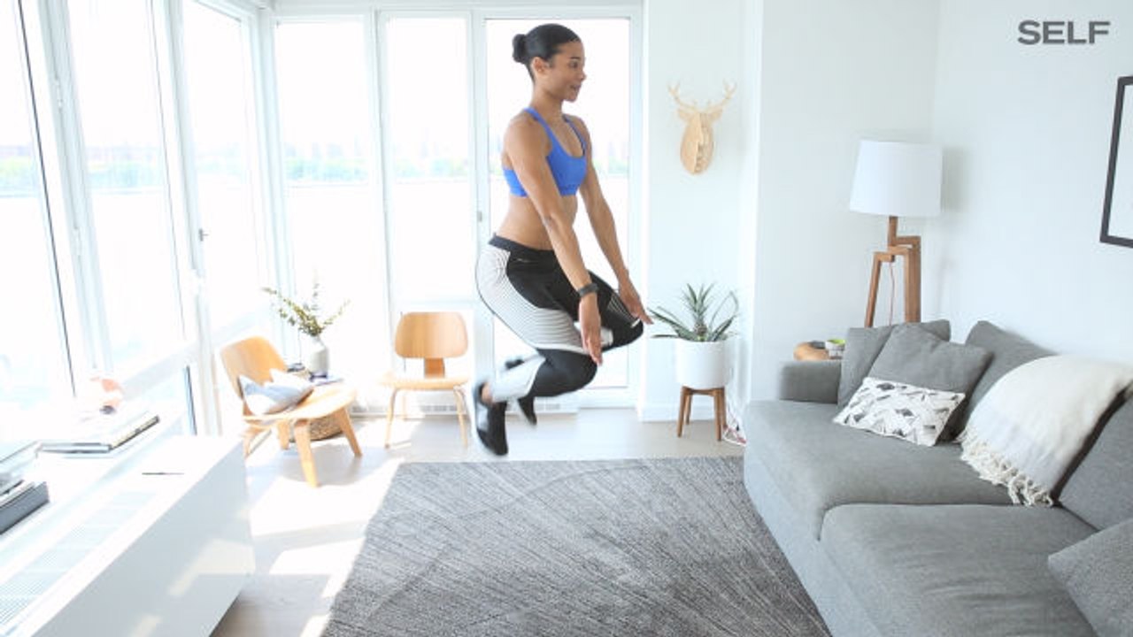 An 8-Minute Cardio Boot Camp Workout You Can Do At Home