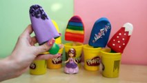 Play Doh Popsicles Ice Cream Unboxing Surprise Sofia Hello Kitty Sulley Monsters Inc Dinosaur